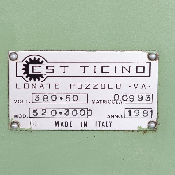 EST TICINO SLIDING BED LATHE ET BM 520 - Image 14