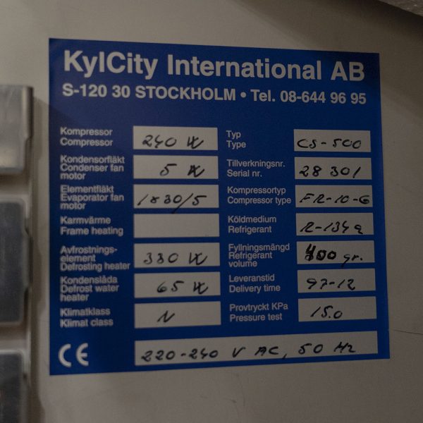 KYLCITY KLIMATSKÅP CS-500 - Bild 10