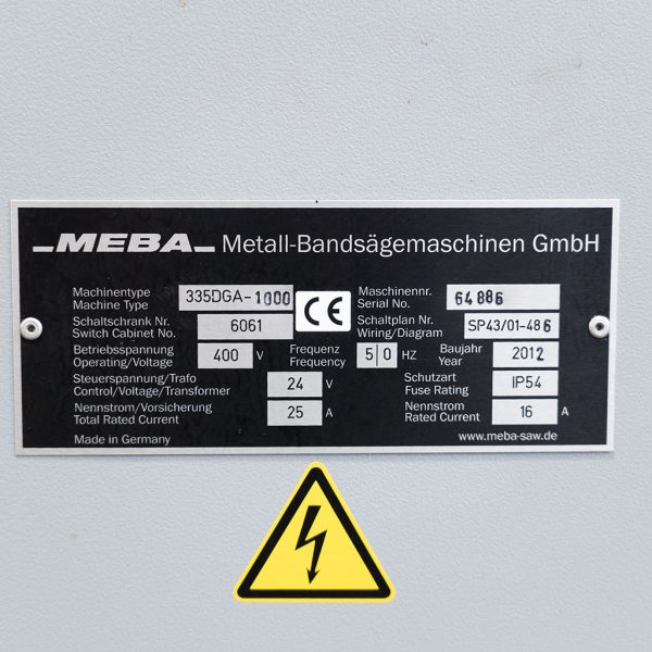 Meba bandsåg 335dga-1000 - Bild 11