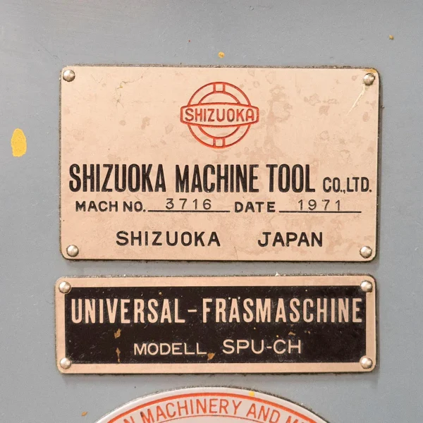 SHIZUOKA milling machine SPU-CH - Image 7